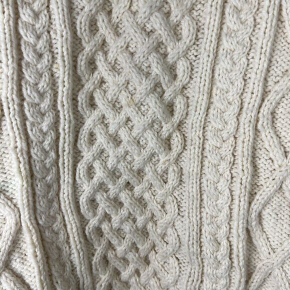 Vintage Standun Mens 2XL Sweater Wool Fisherman Hand Knit Grandma Ireland Heavy - Picture 5 of 7